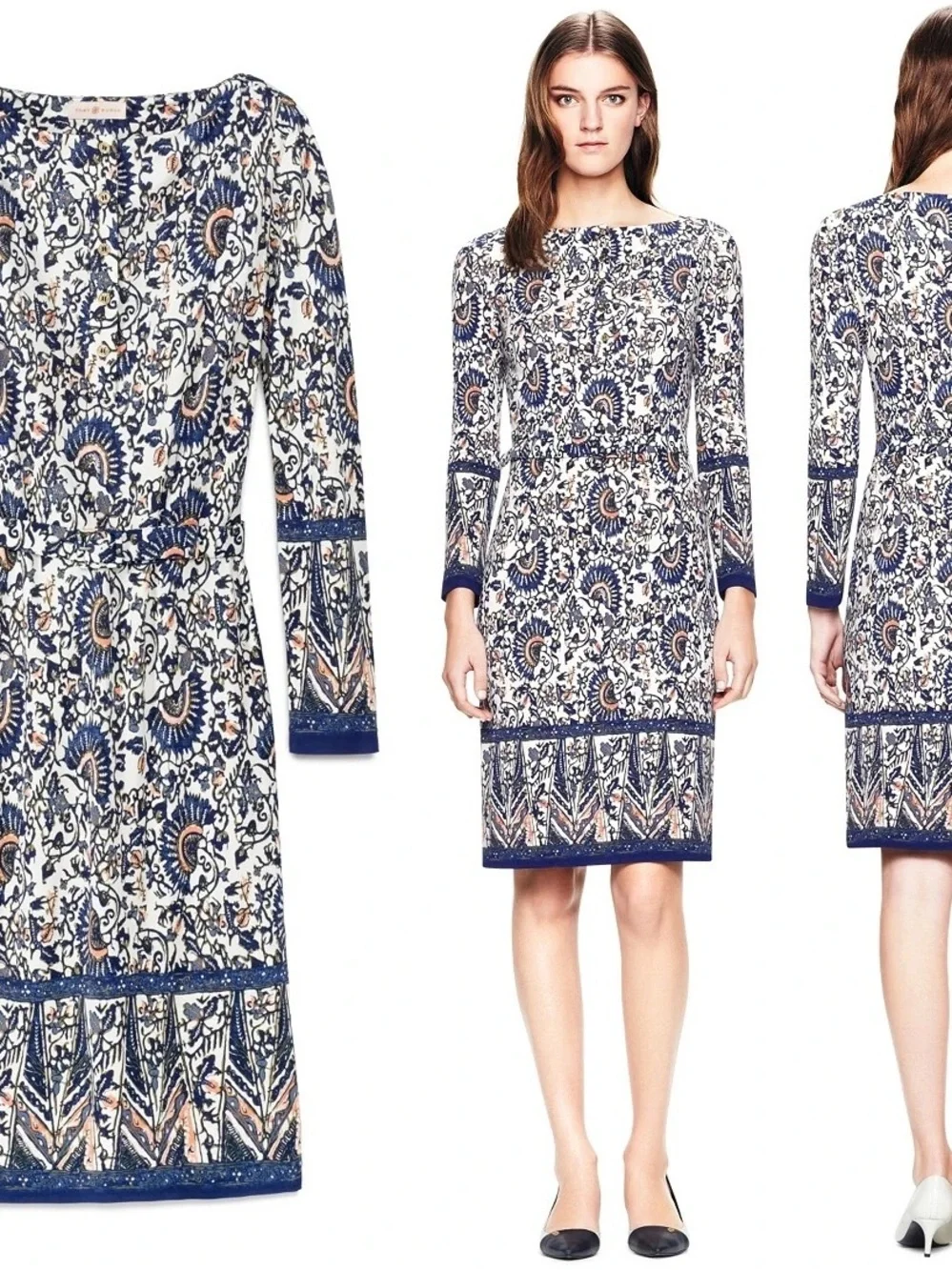 Tory Burch Chrissy Dress Royalty Blue Madura Duchess Kate dress